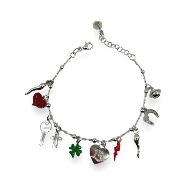 Bracciale della fortuna con charms