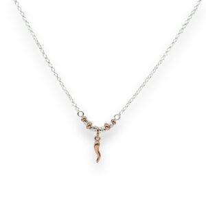 Collana pepite e corno