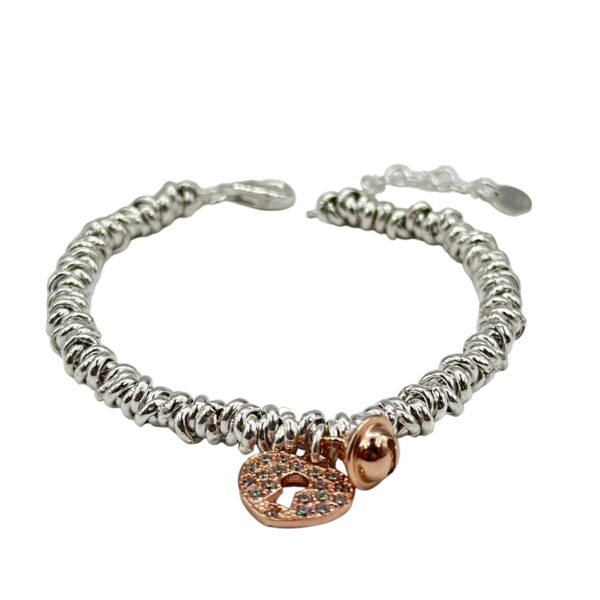 Bracciale cuore con lucchetto