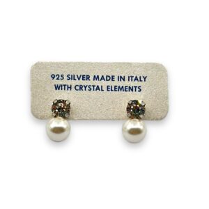 Orecchini con perla e zircone