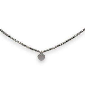 Bracciale a sfere sfaccettate e cuoricino