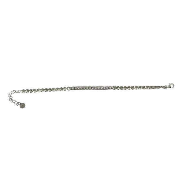 Bracciale mezzo tennis e cuori