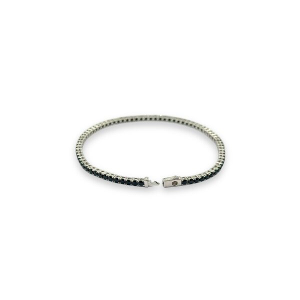 Bracciale Tennis pietre nere uomo