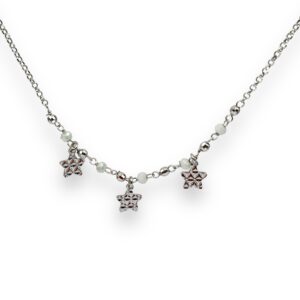 Completo collana e bracciale stelle e perline sfaccettate - immagine 2