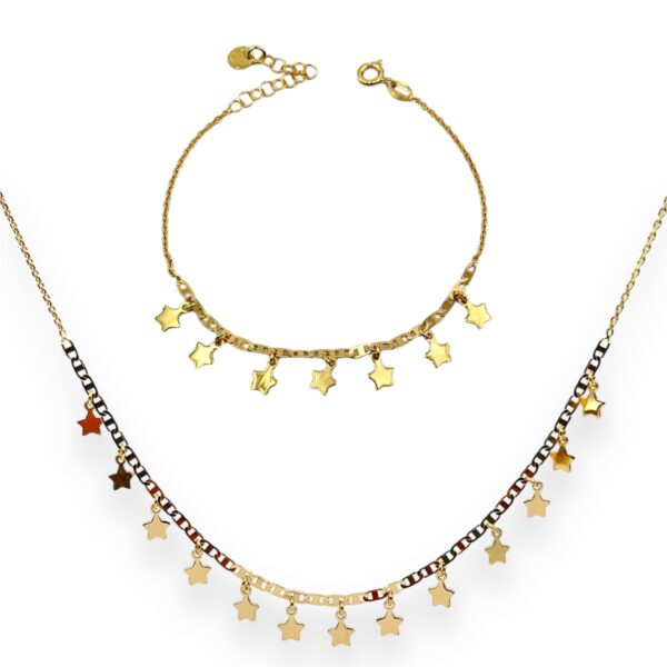Completo Collana + Bracciale e stelle pendenti