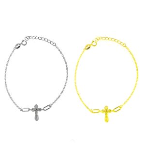 Bracciale con croce centrale