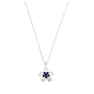 Collana fiore con zirconi