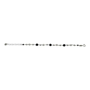 Bracciale con palline nere e zirconate - immagine 2