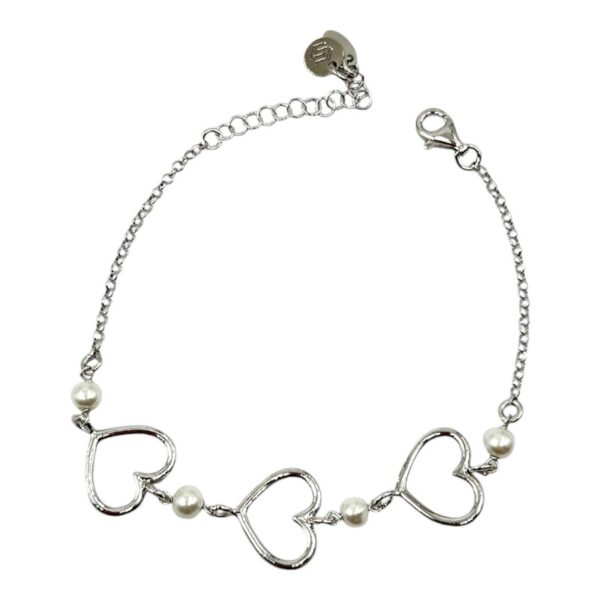 Bracciale Cuori e perline