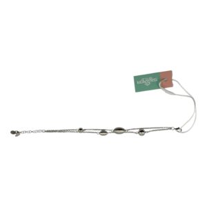 Bracciale doppia catena e sfere ovali - immagine 2