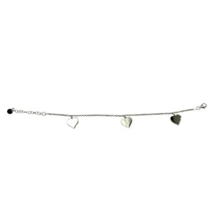 Bracciale tre cuori pendenti - immagine 2