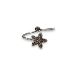 Anello fiore con punto luce