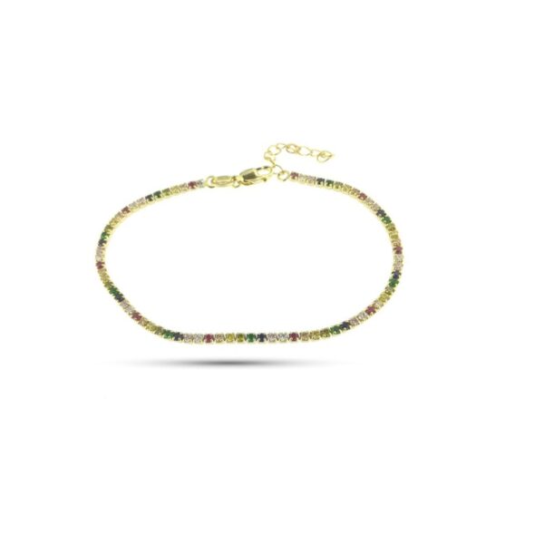 Bracciale tennis rainbow 1,70
