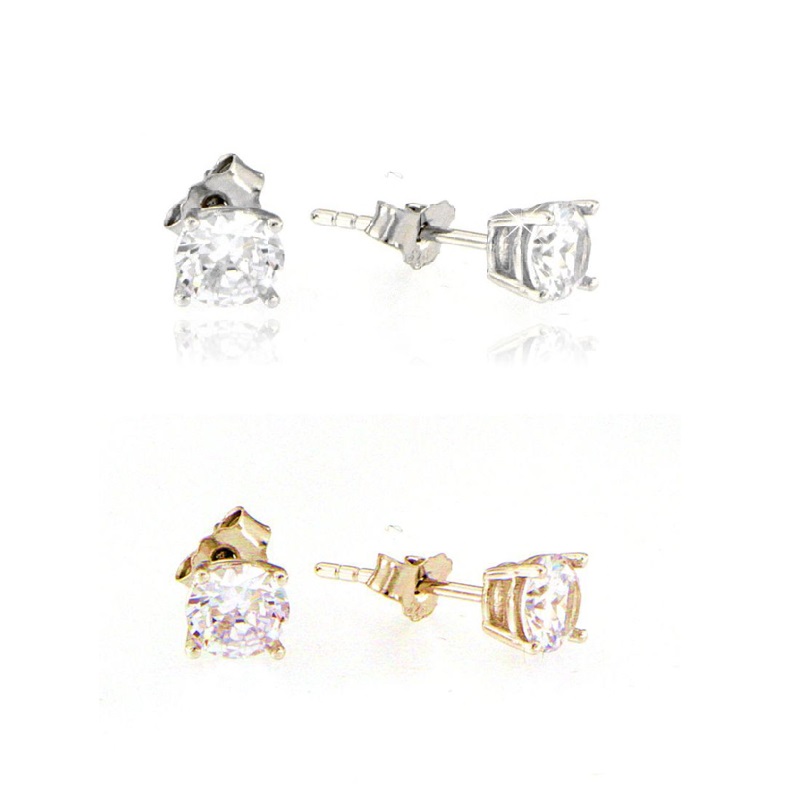 Orecchini punto luce 6 mm