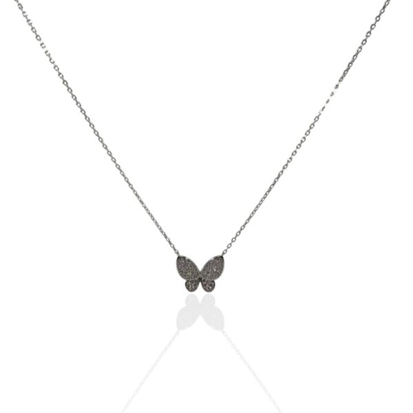 Collana farfalla zirconata