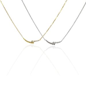 Collana sfere lisce e zirconi