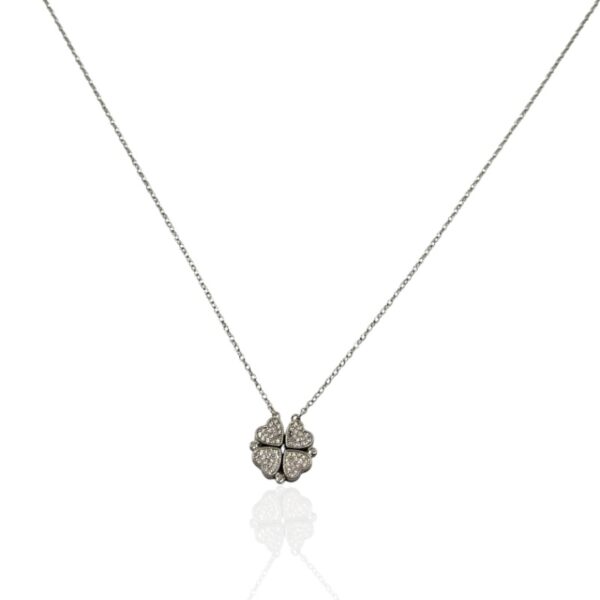 Collana cuore  qudrifoglio trasformabile