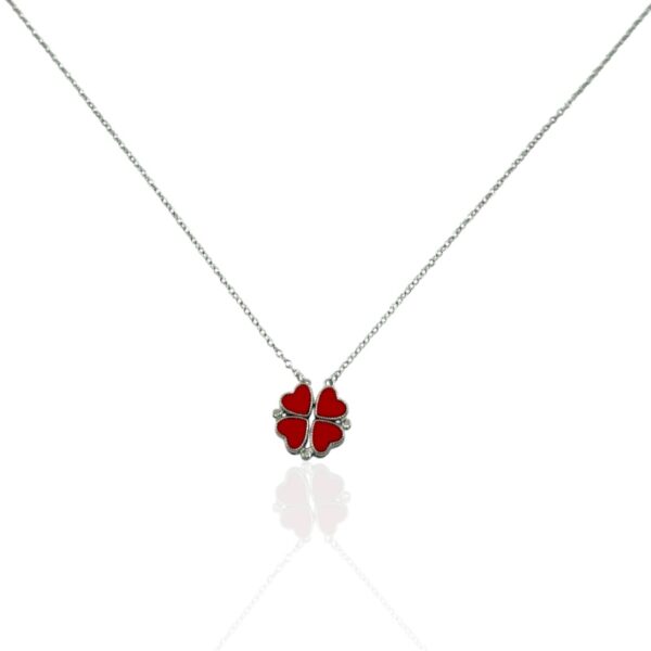Collana cuore  qudrifoglio trasformabile