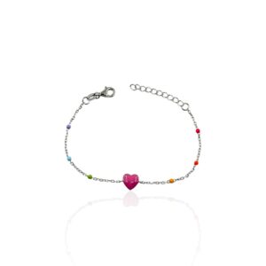 Bracciale bimba con Cuore bombato