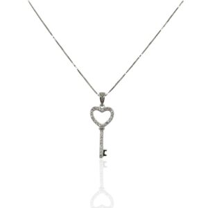Collana cuore e chiave