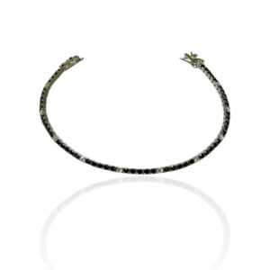 Bracciale tennis nero e bianco