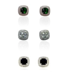 Orecchini zircone quadrato