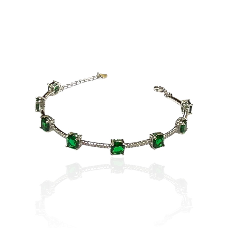 Bracciale con zirconi verdi
