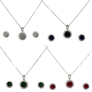 Parure zircone tondo