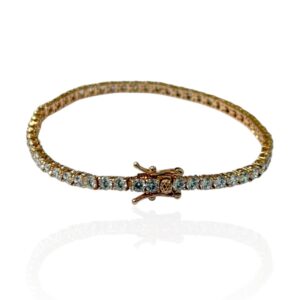 Bracciale tennis oro rosa 3 mm