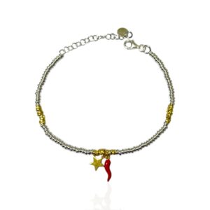 Bracciale corno e stellina
