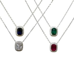 Pendente rettangolare zirconato