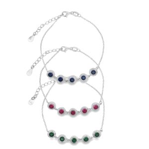 Bracciali 5 zirconi tondi