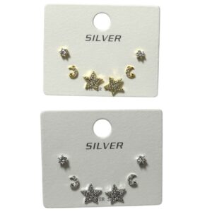 Set Orecchini stella e luna