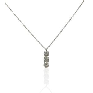 Collana trilogy moissanite