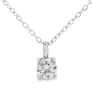 Collana punto luce moissanite 5 mm