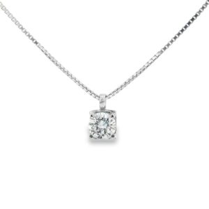 Collana punto luce moissanite 6,5mm