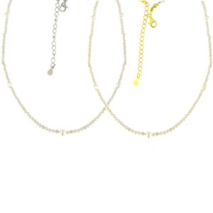 Collana perline e argento