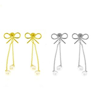 Orecchini fiocco e perla