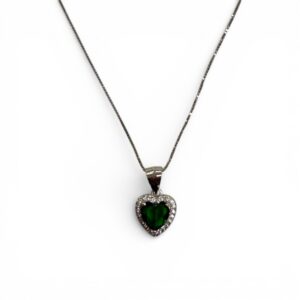 Collana cuore verde