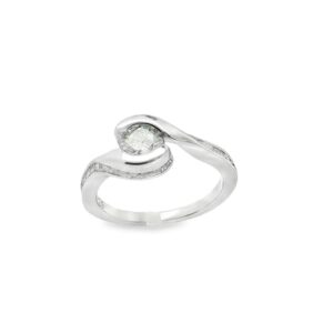 Anello moissanite 5 mm