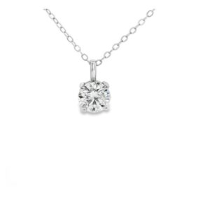 Collana punto luce moissanite 6,5 mm