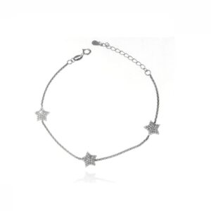 Bracciale tre stelle zirconate