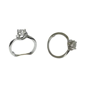 Anello solitario moissanite