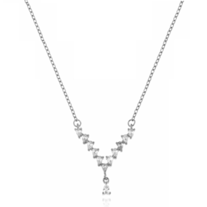 Collana con zirconi a V