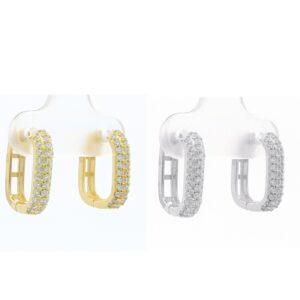 Orecchini ovale a scattino