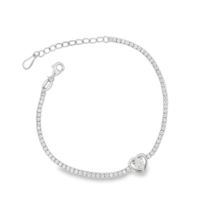 Bracciale tennis con cuore