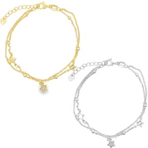 Bracciale doppio filo con stelline