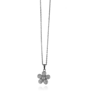 Collana fiore con zirconi