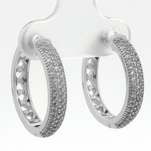Orecchini cerchietto zirconati