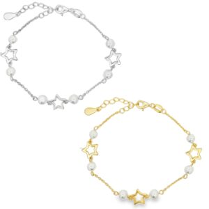 Bracciale con perline e stelle